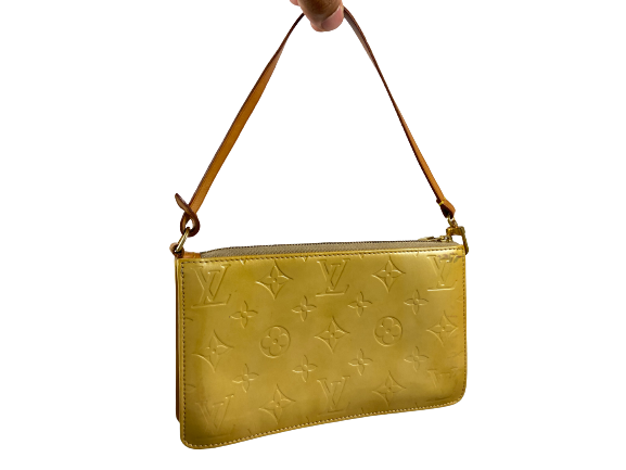 Louis Vuitton Pochette Lexington Yellow Vernis Monogram Leather
