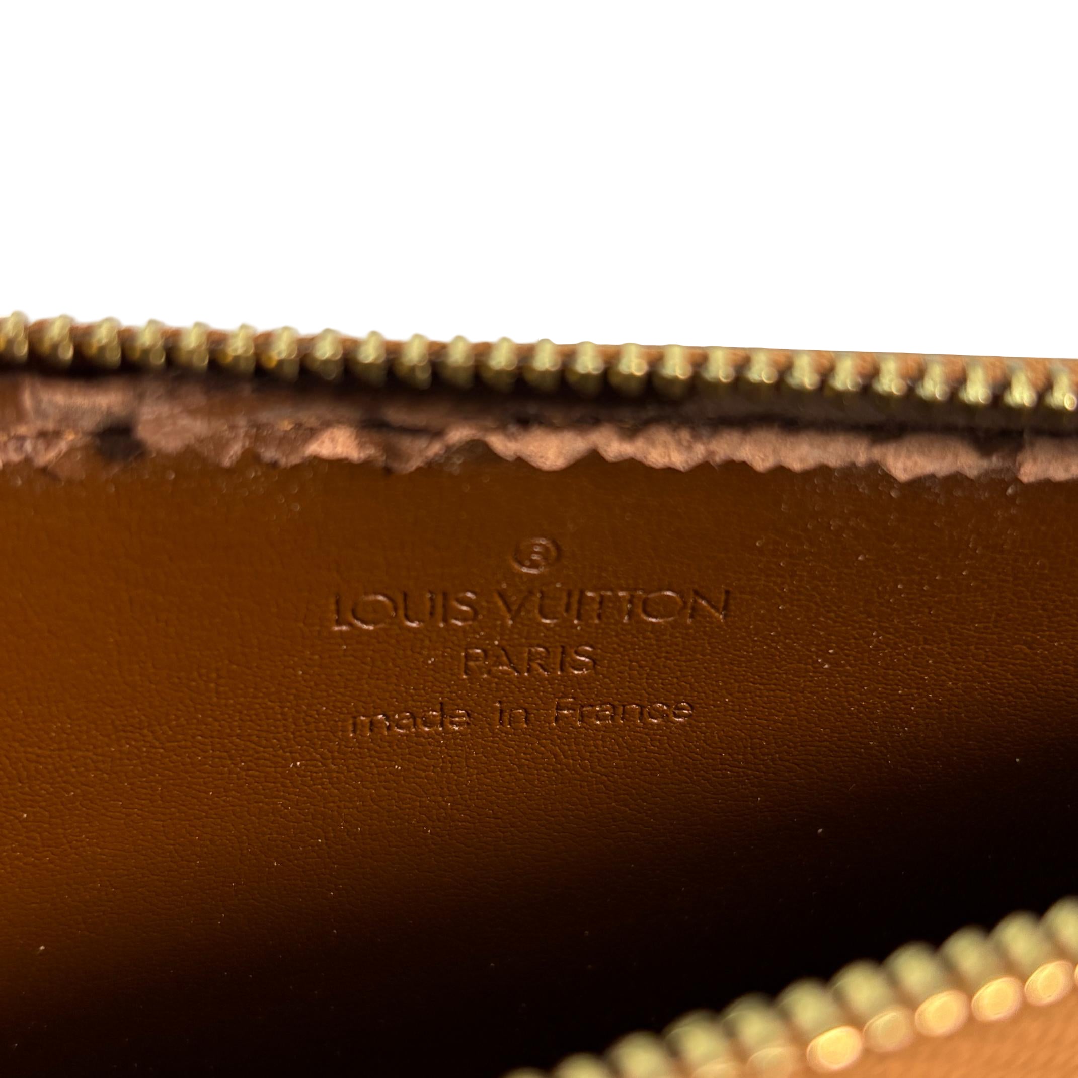 Louis Vuitton Pochette Lexington Brown Vernis Leather