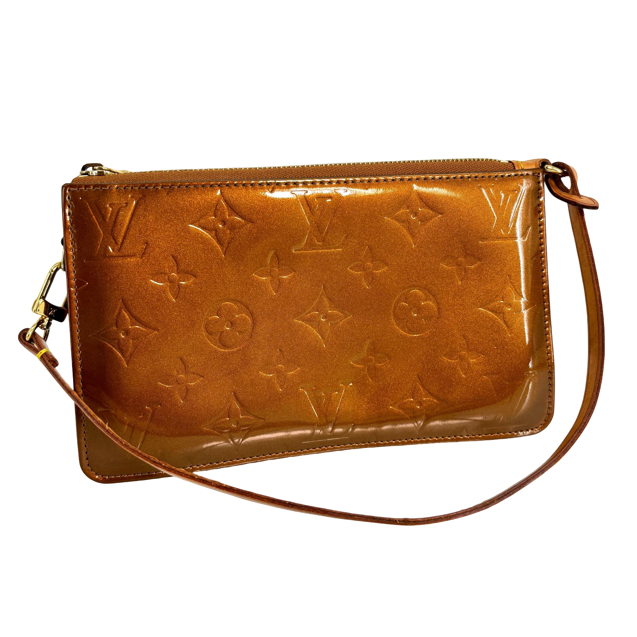 Louis Vuitton Pochette Lexington Brown Vernis Leather