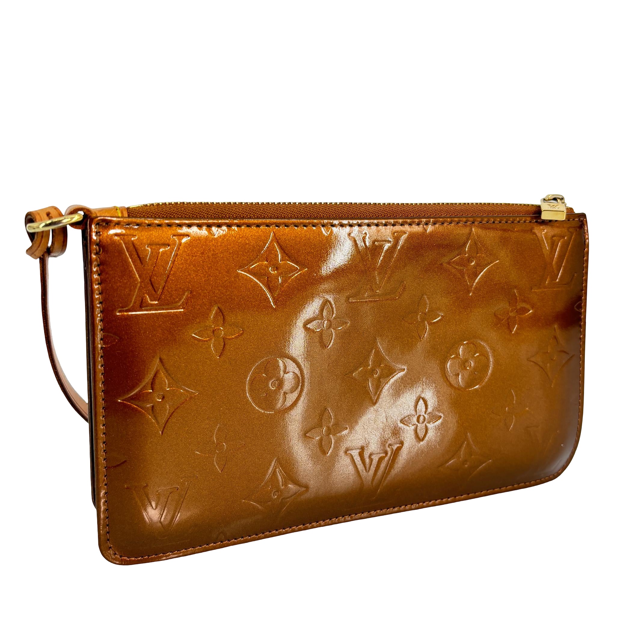 Louis Vuitton Pochette Lexington Brown Vernis Leather