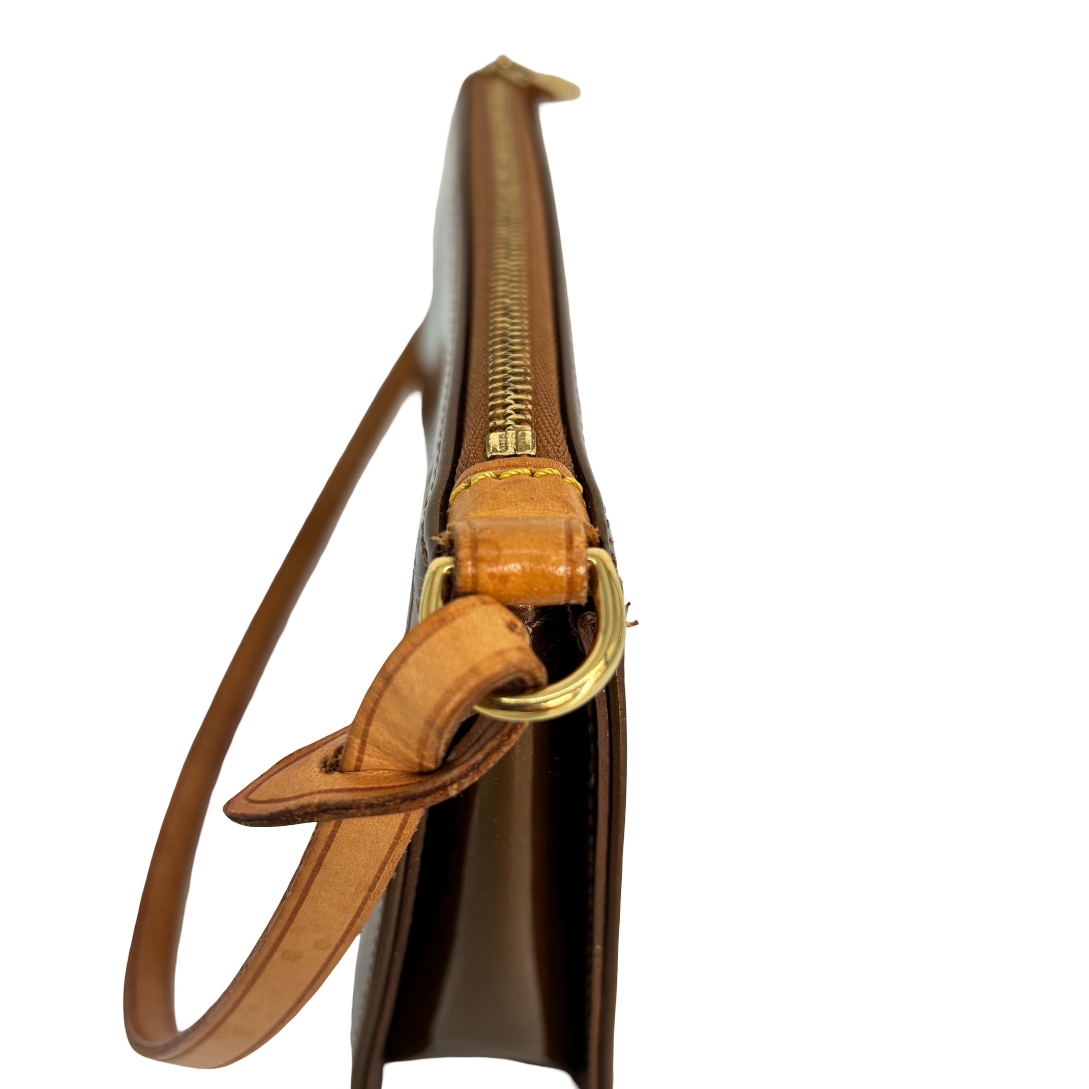 Louis Vuitton Pochette Lexington Brown Vernis Leather