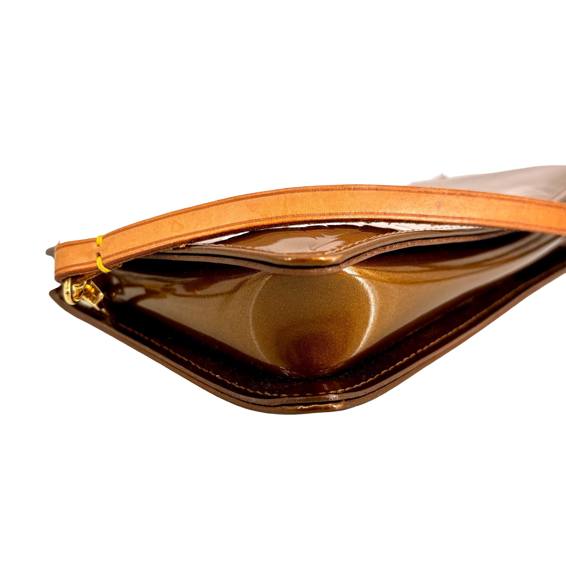 Louis Vuitton Pochette Lexington Brown Vernis Leather