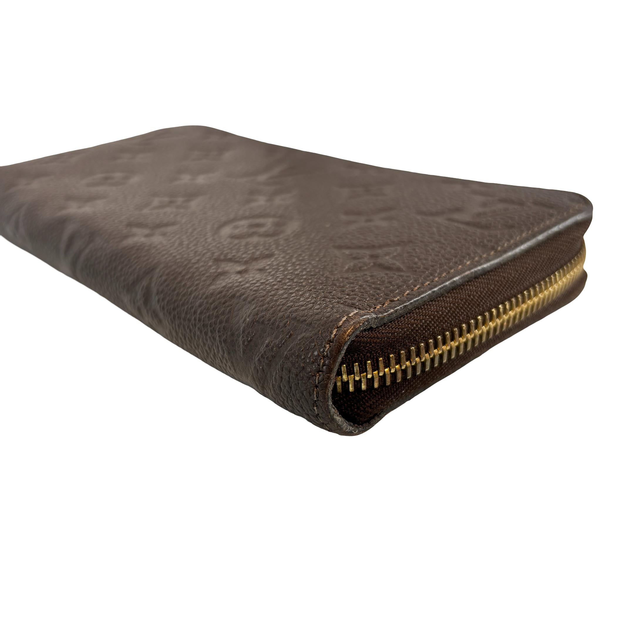 Louis Vuitton Zippy Wallet Brown Monogram Empreinte Leather
