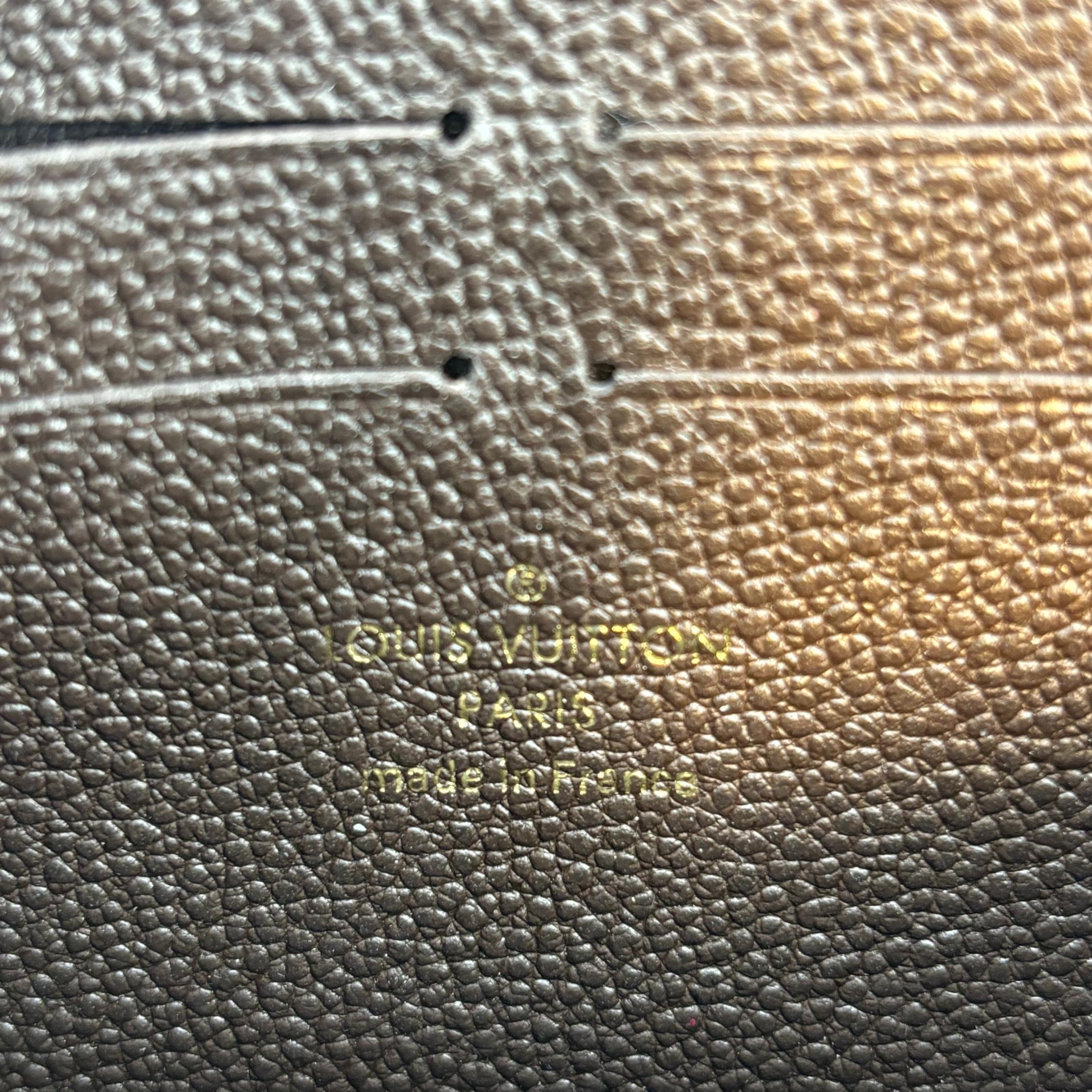 Louis Vuitton Zippy Wallet Brown Monogram Empreinte Leather