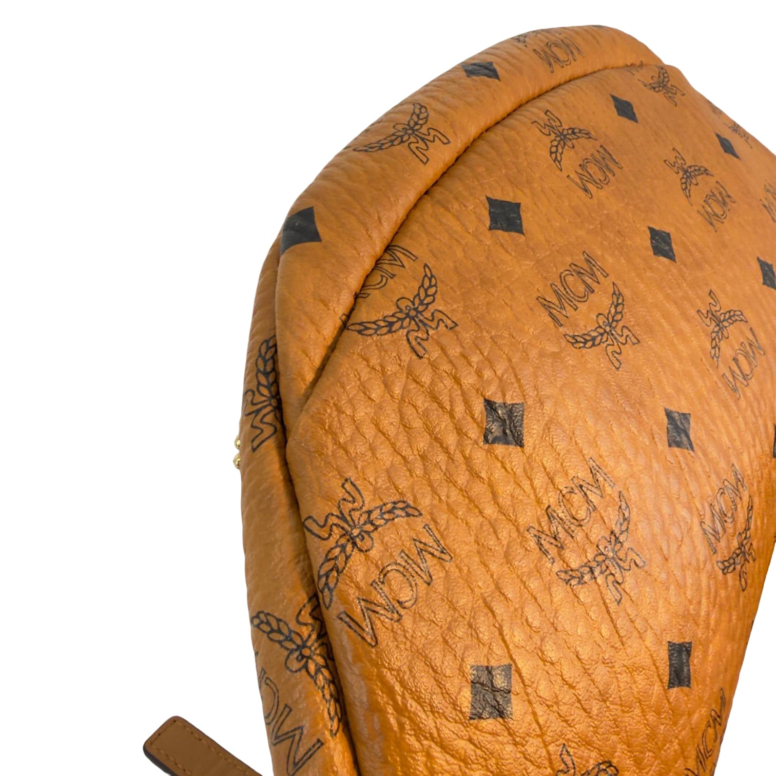 MCM Studded Fursten Bum Bag Braun Visetos Monogram