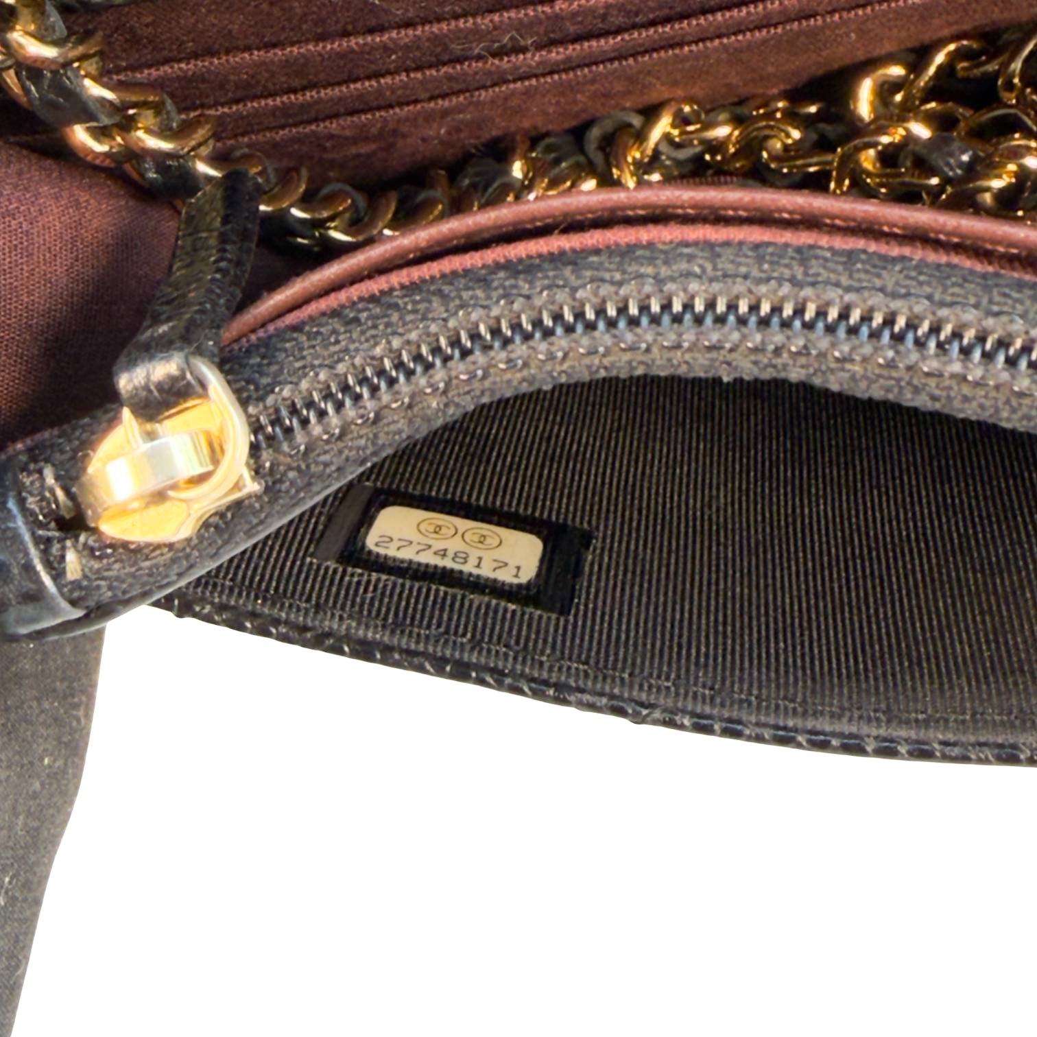 Chanel Wallet on Chain WOC Schwarz Caviar Leder