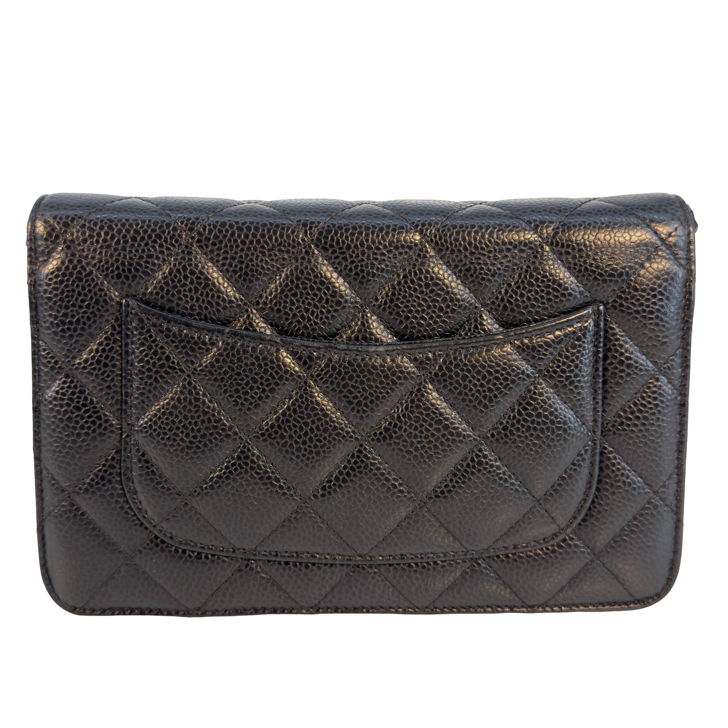 Chanel Wallet on Chain WOC Schwarz Caviar Leder