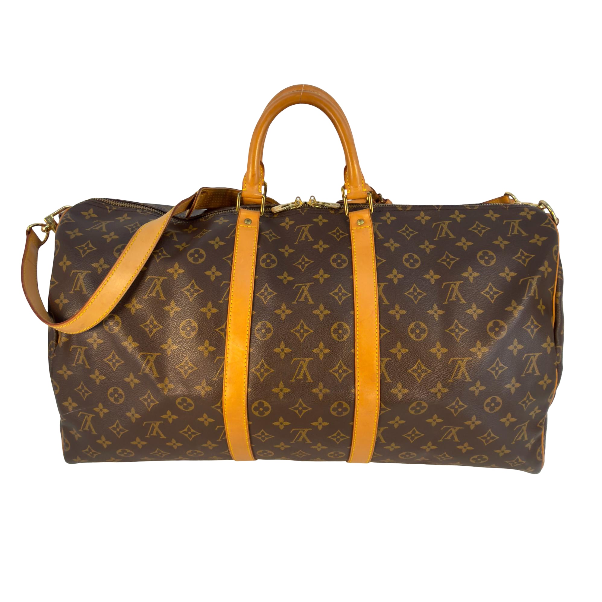 Louis Vuitton Keepall 55 Bandoulière Braun Monogram Canvas