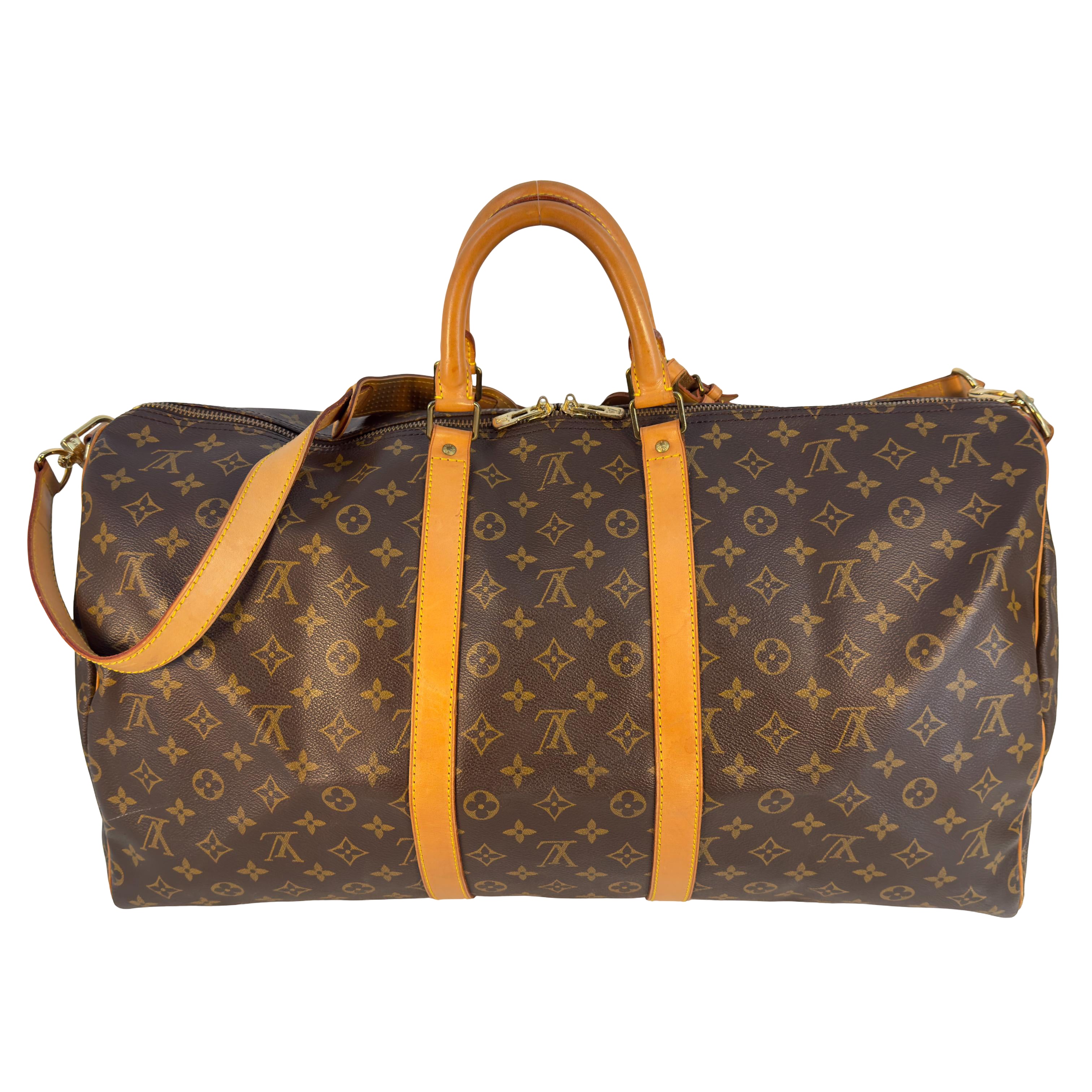 Louis Vuitton Keepall 55 Bandoulière Braun Monogram Canvas