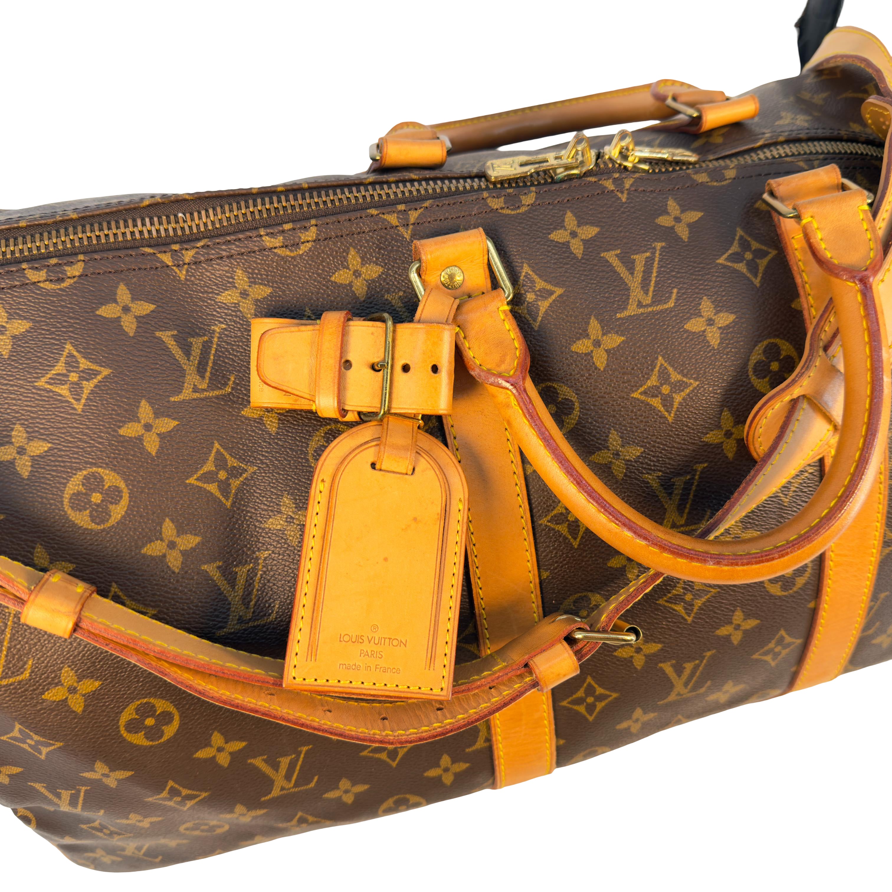 Louis Vuitton Keepall 55 Bandoulière Braun Monogram Canvas