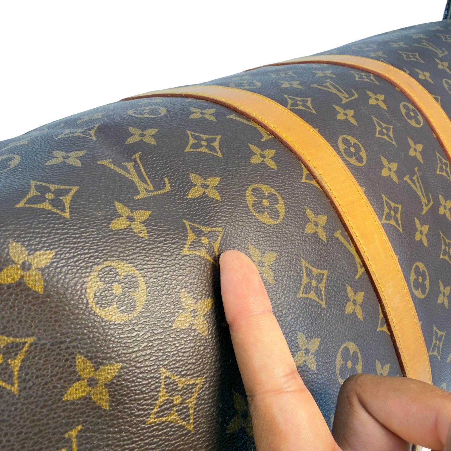Louis Vuitton Keepall 55 Bandoulière Braun Monogram Canvas