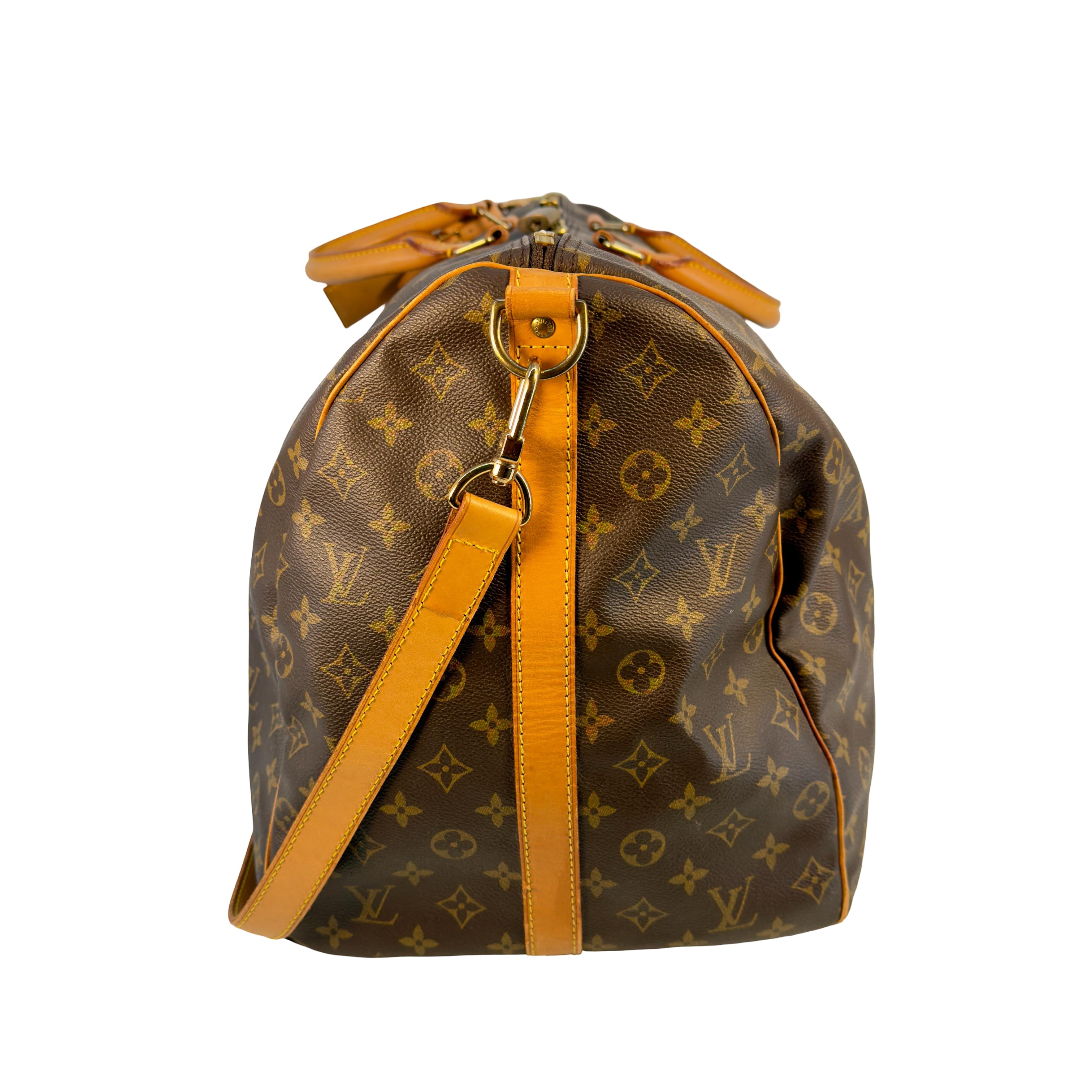 Louis Vuitton Keepall 60 Bandoulière Braun Monogram Canvas