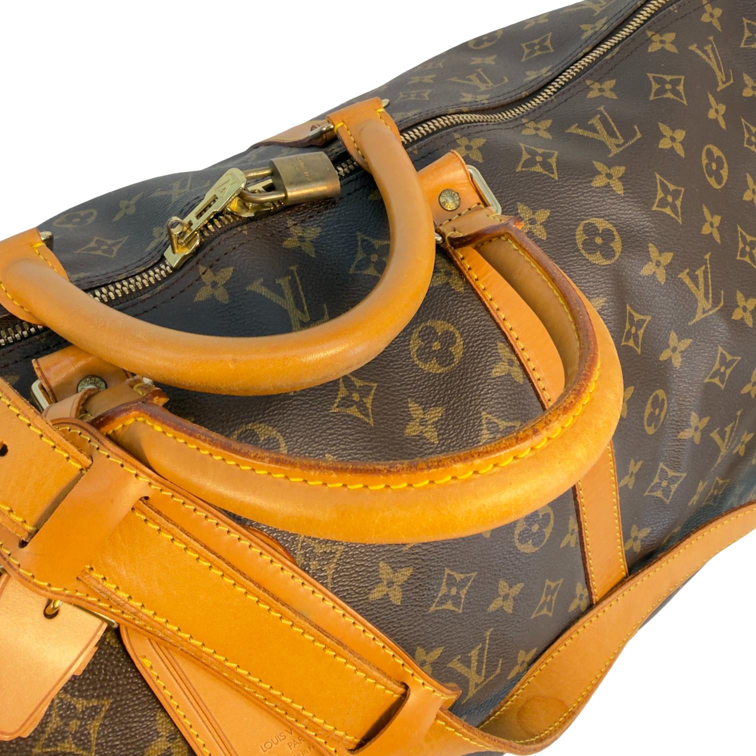 Louis Vuitton Keepall 60 Bandoulière Braun Monogram Canvas