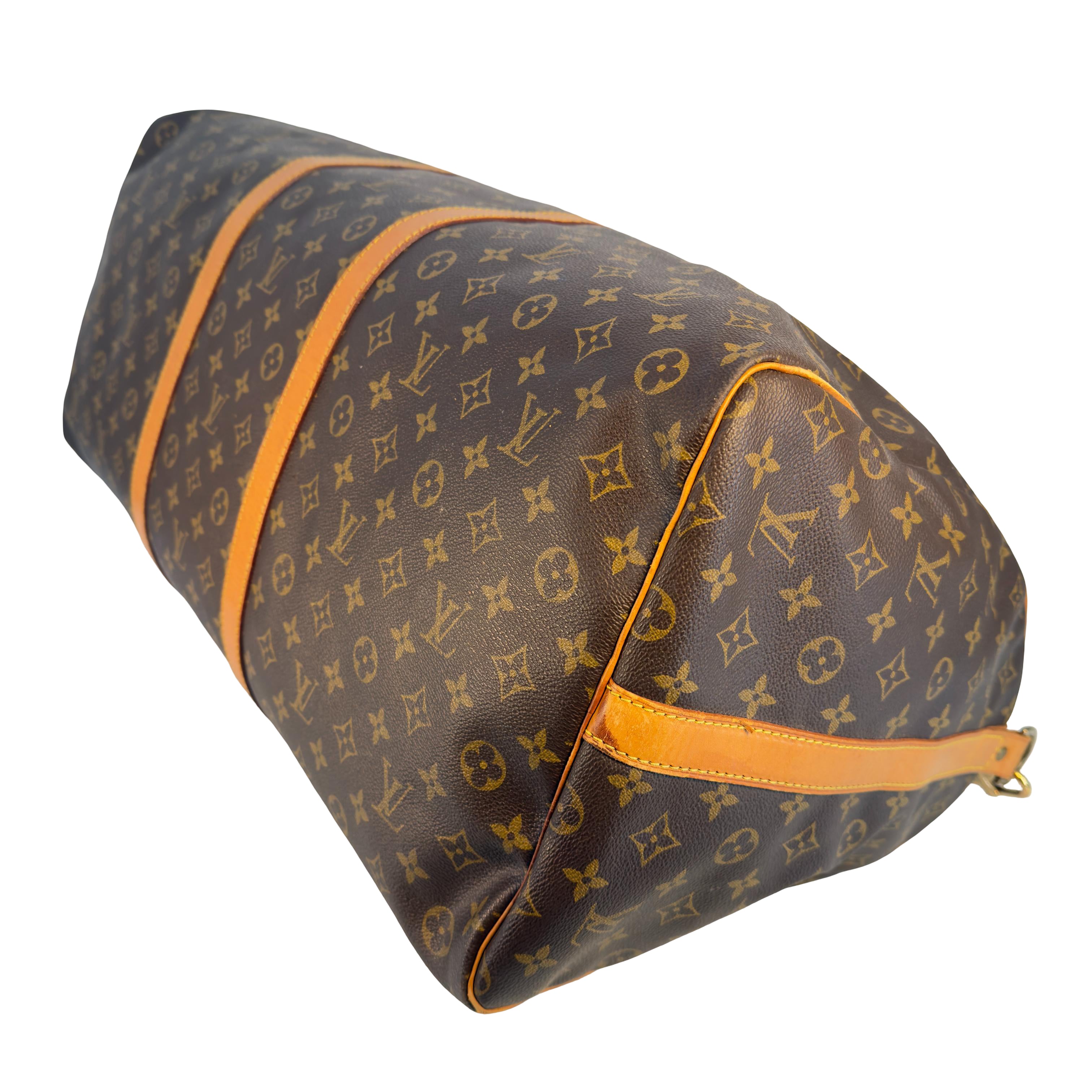 Louis Vuitton Keepall 60 Bandoulière Braun Monogram Canvas