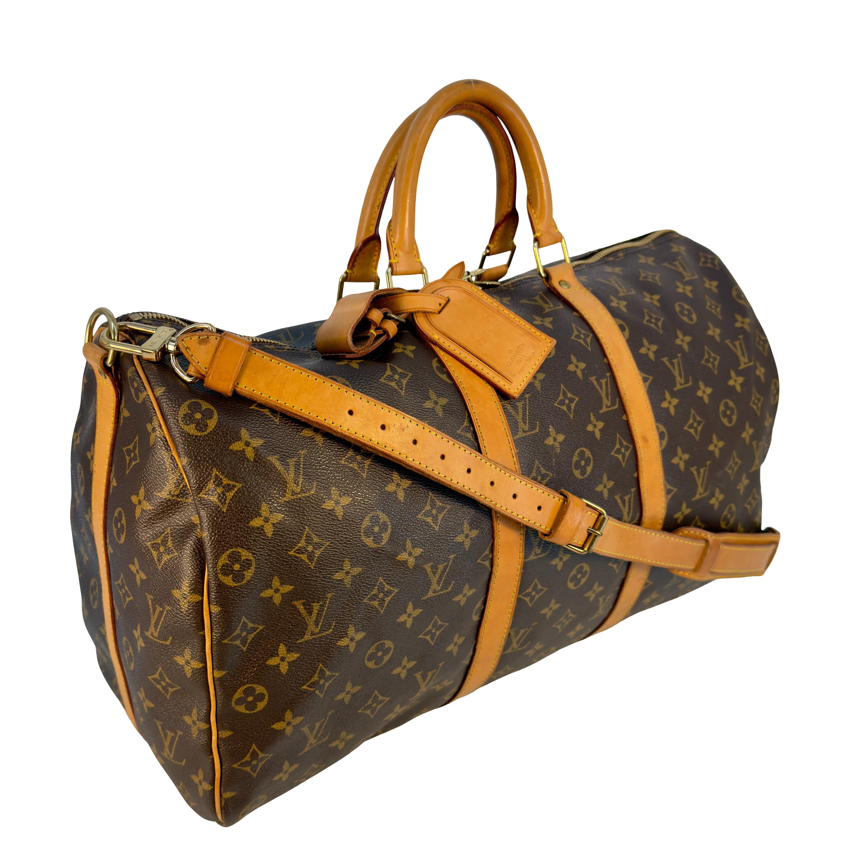 Louis Vuitton Keepall 50 Bandoulière Braun Monogram Canvas