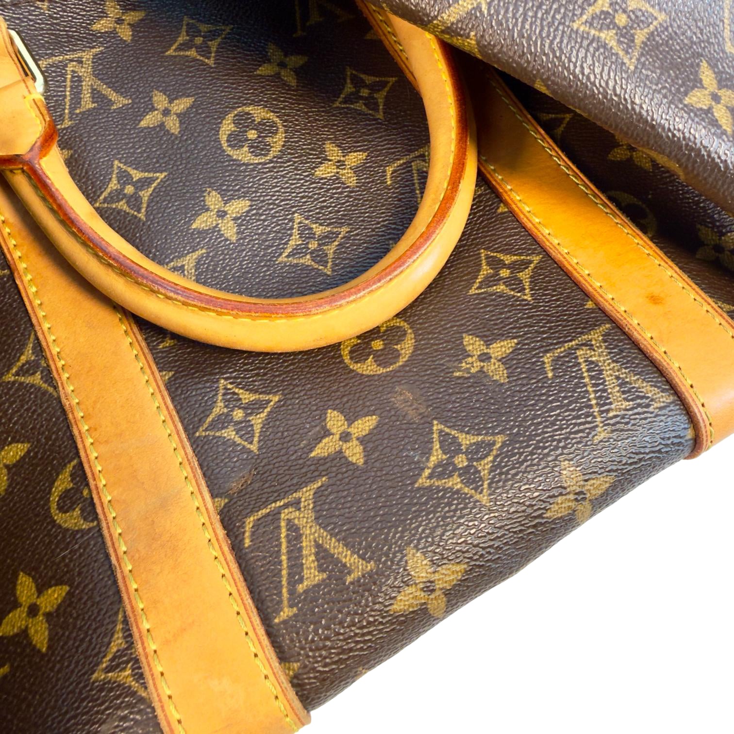 Louis Vuitton Keepall 50 Bandoulière Braun Monogram Canvas