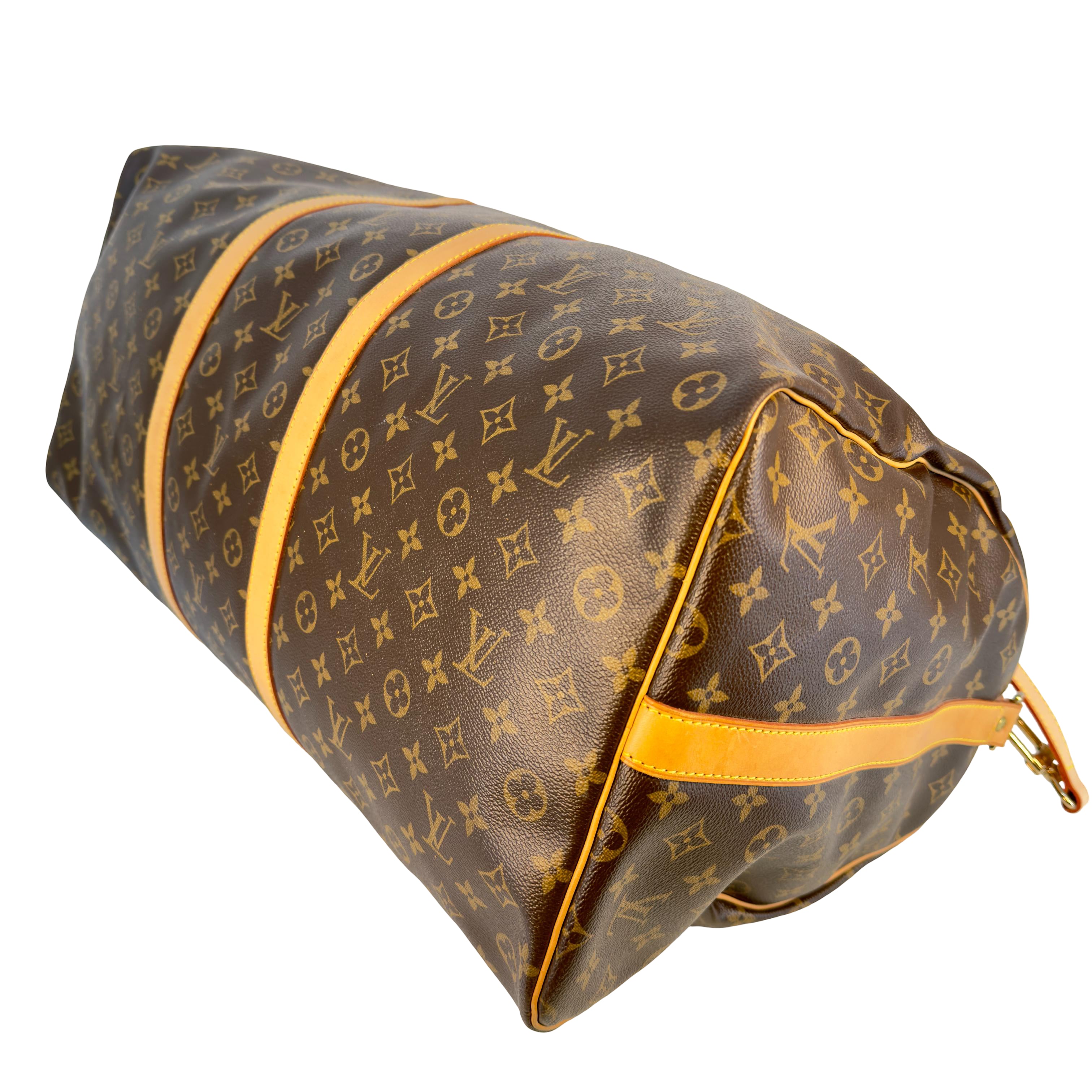 Louis Vuitton Keepall 60 Bandoulière Braun Monogram Canvas