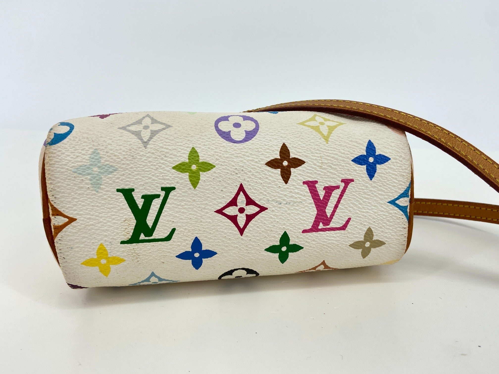 Louis Vuitton Mini Speedy Crossbody Bag Murakami Multicolor White incl. Dustbag