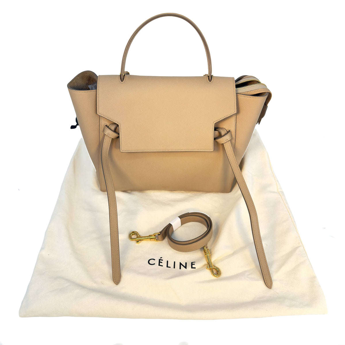 Celine Belt Bag Beige Calfskin