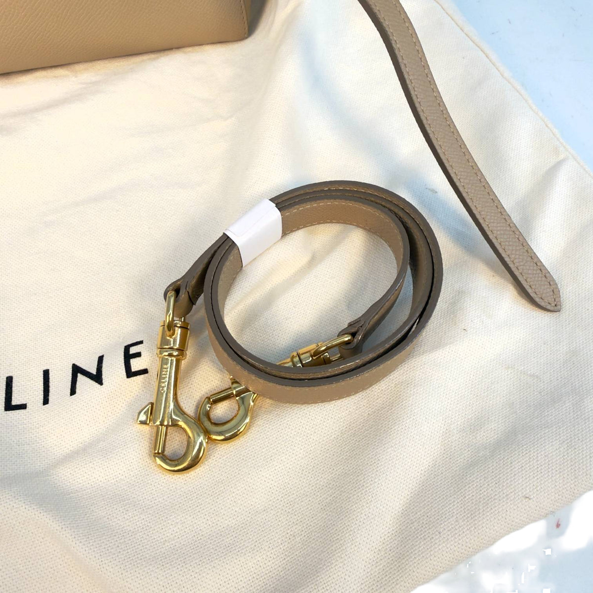 Celine Belt Bag Beige Calfskin