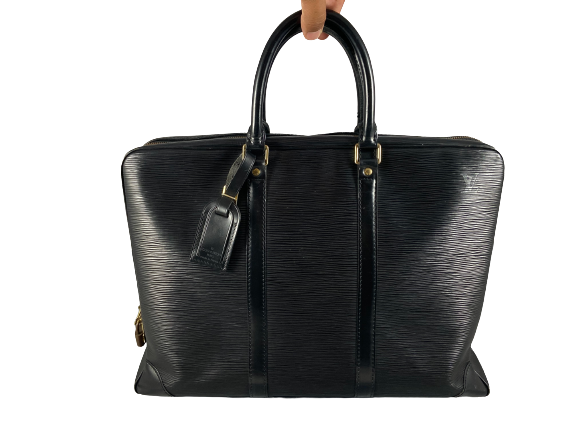 Louis Vuitton Porte Documents Voyage Black Epi Leather