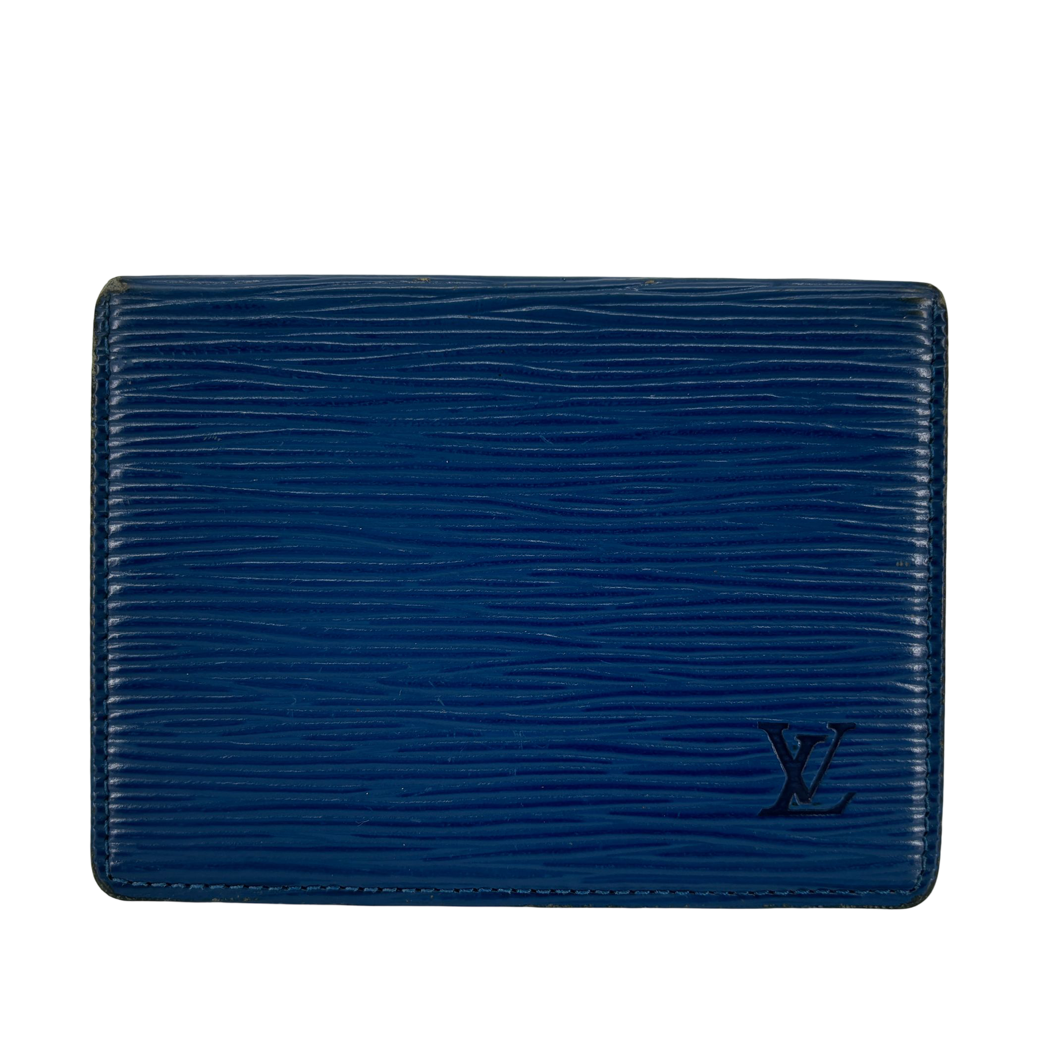 Louis Vuitton Card Case Blue Epi Leather