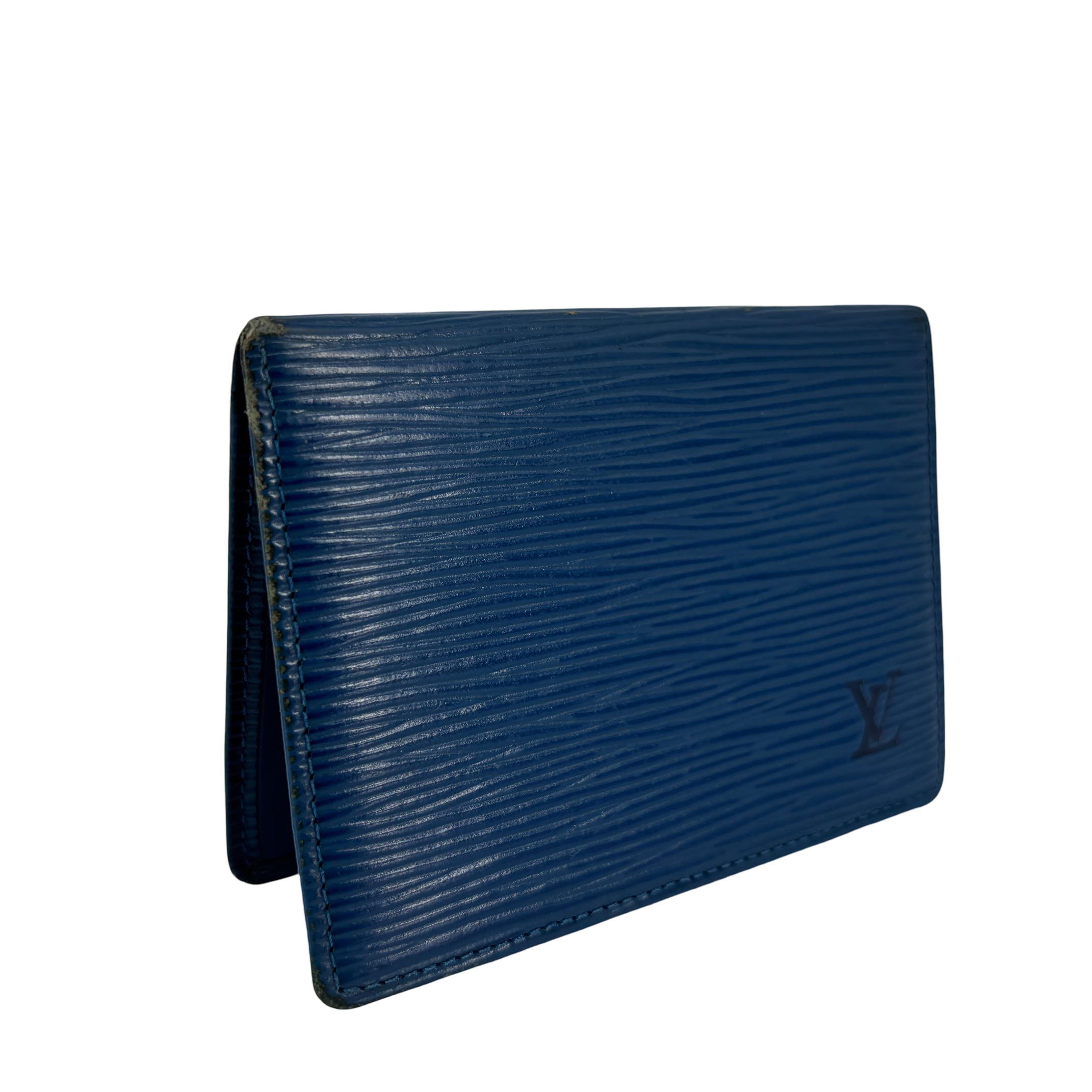 Louis Vuitton Card Case Blue Epi Leather