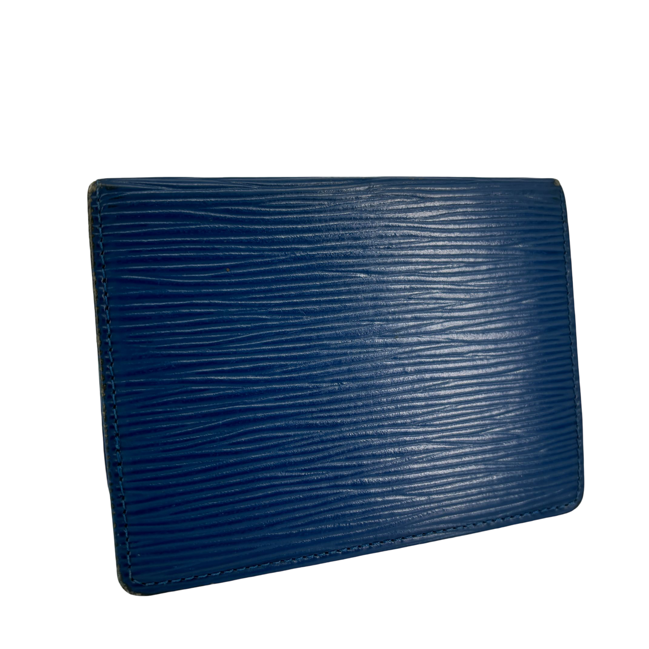 Louis Vuitton Card Case Blue Epi Leather