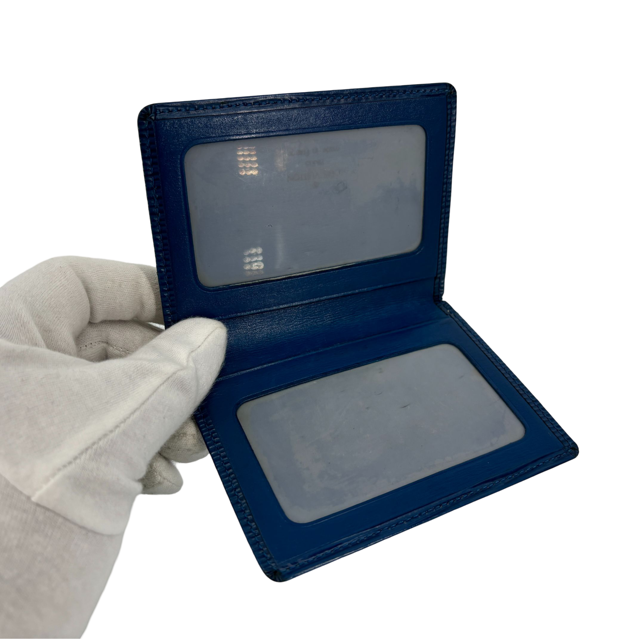 Louis Vuitton Card Case Blue Epi Leather