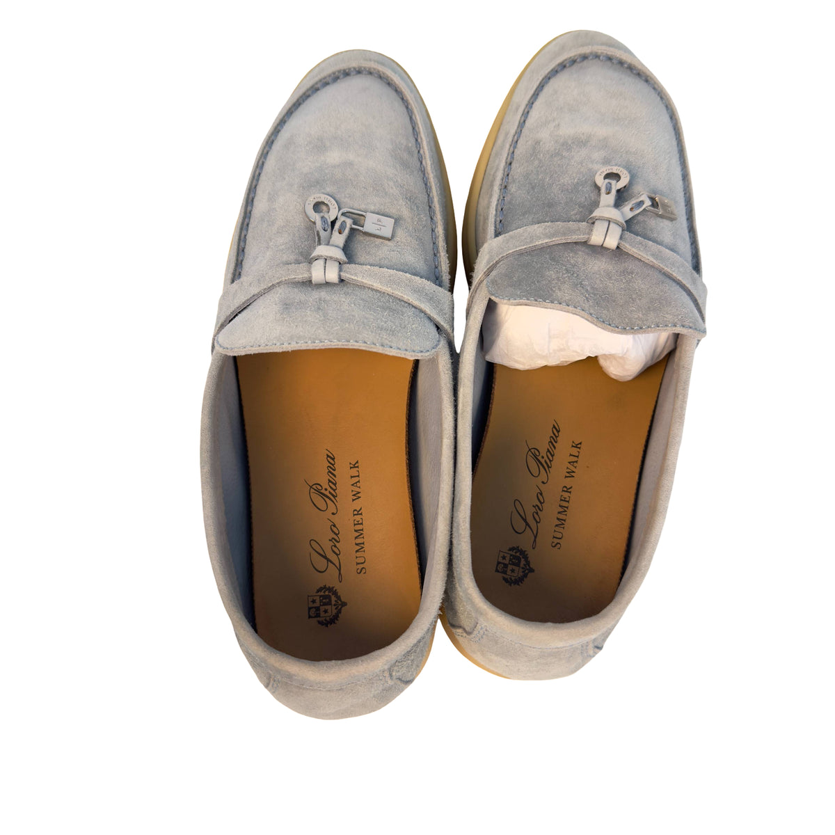 Loro Piana Summer Charm Walk Hellblau Suede