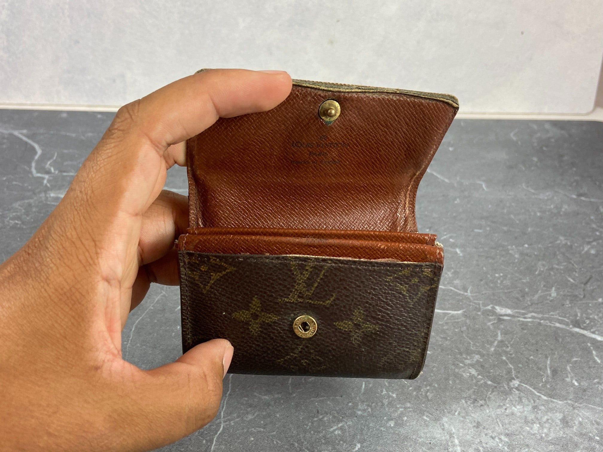 Louis Vuitton Small Wallet / Card Case Monogram Canvas