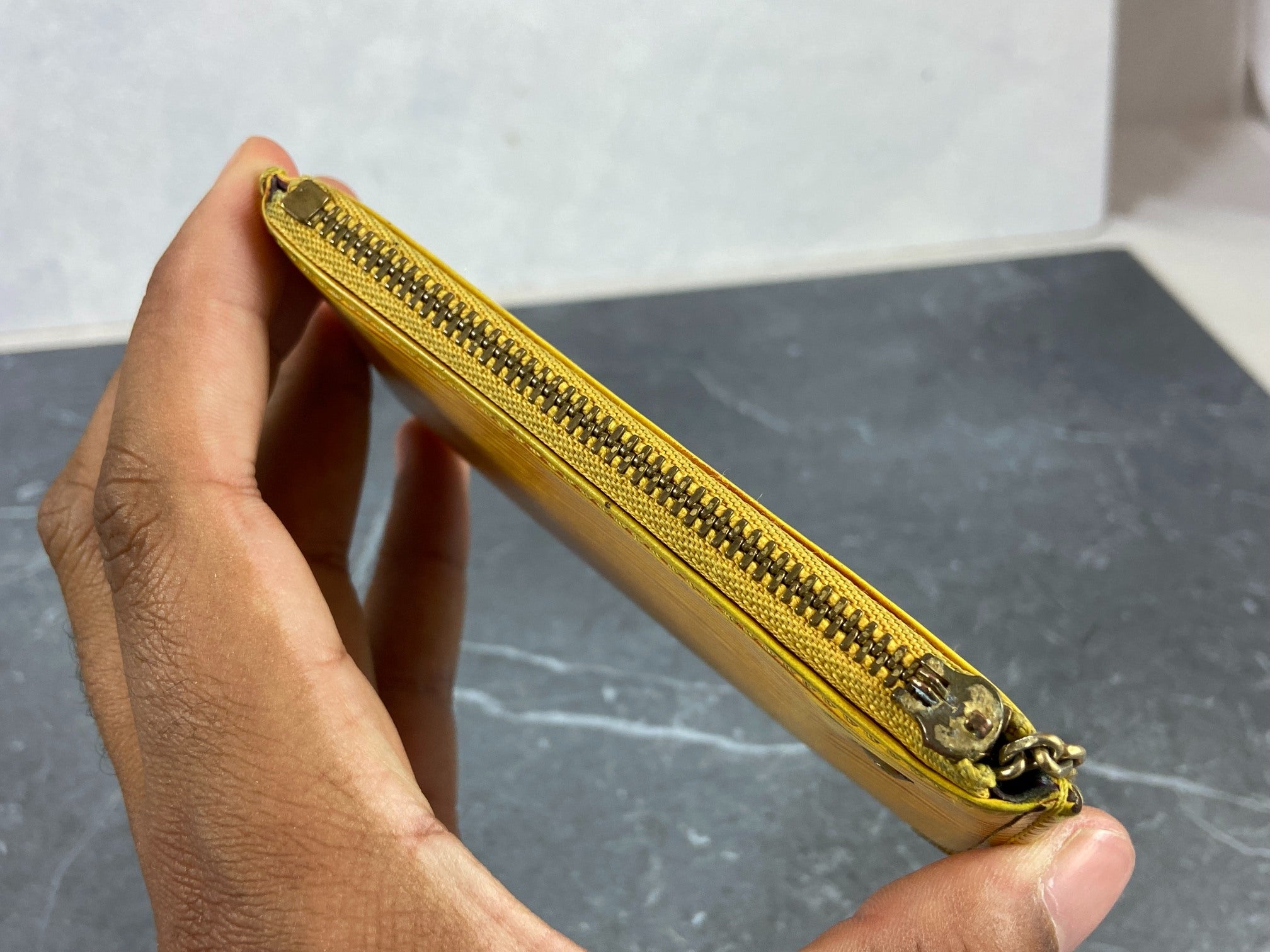 Louis Vuitton Pochette Cles Key Pouch Yellow Epi Leather