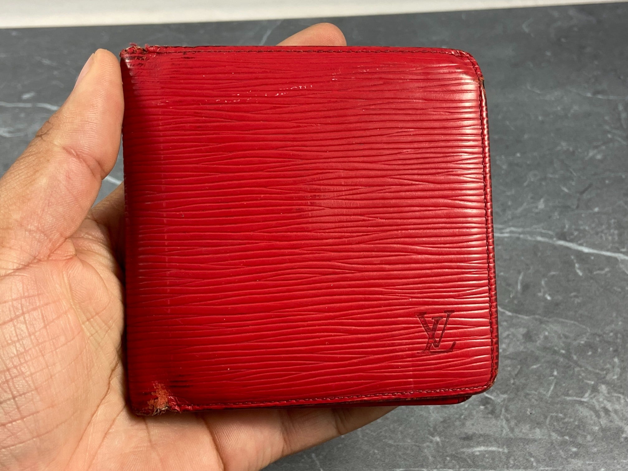 Louis Vuitton Marco Wallet Red Epi Leather