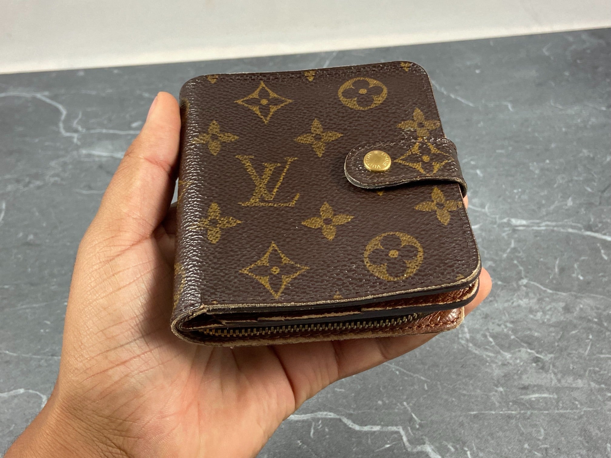 Louis Vuitton Monogram Canvas Zip Around Wallet