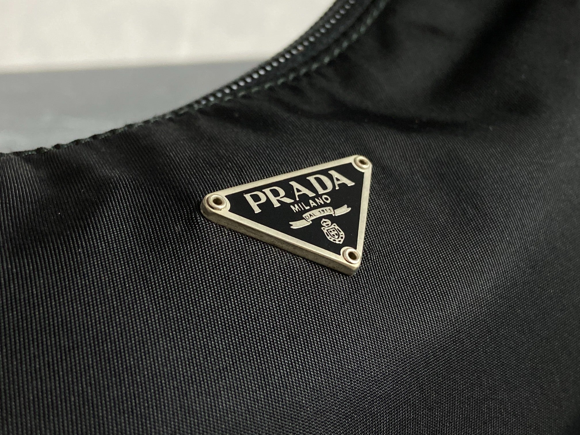 Prada Tessuto Hobo Mini Bag / Pochette Black