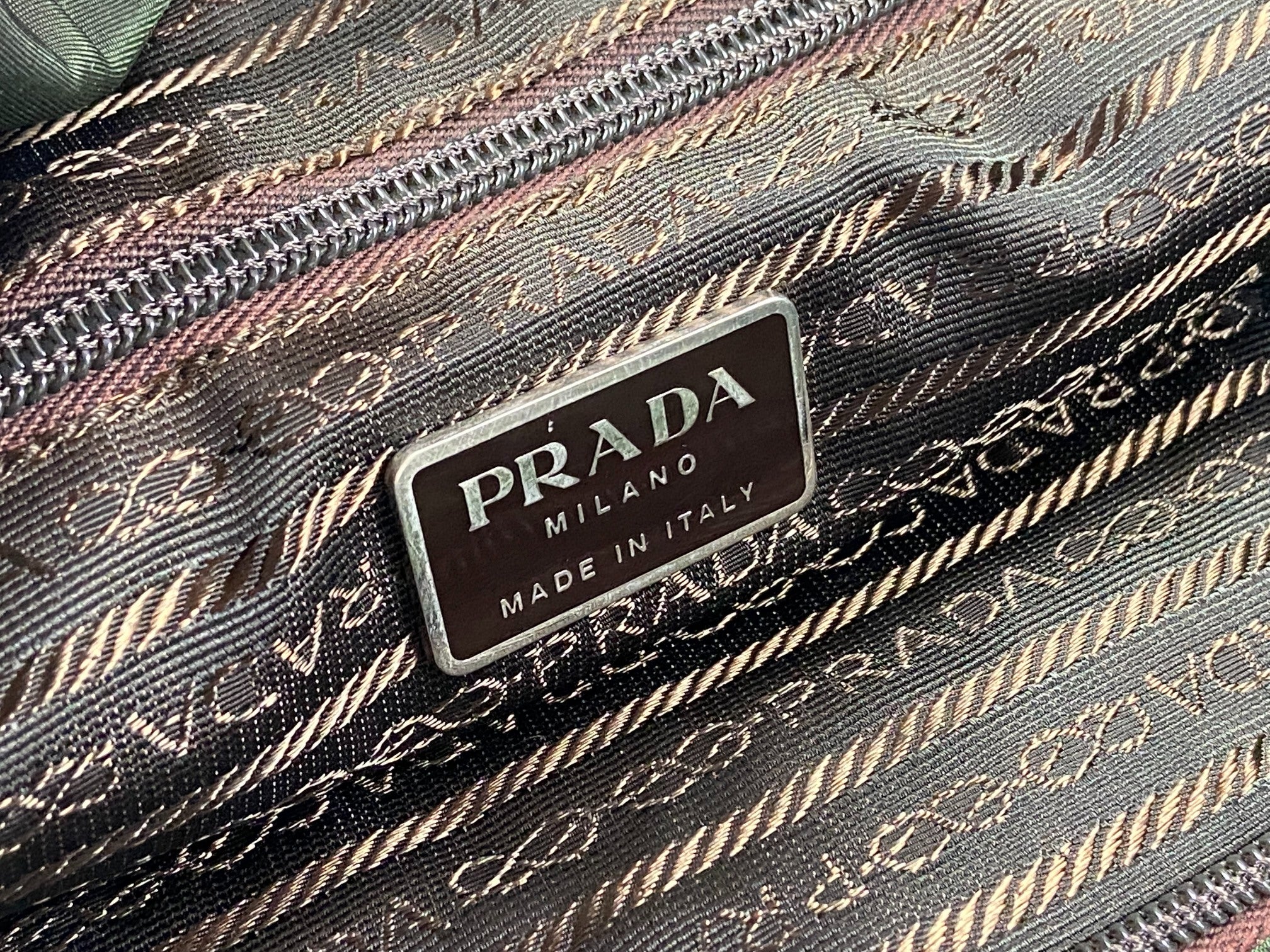 Prada Tessuto Nylon Hand / Tote Bag Dark Green