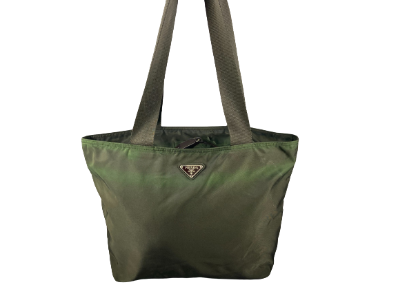 Prada Tessuto Nylon Hand / Tote Bag Dark Green