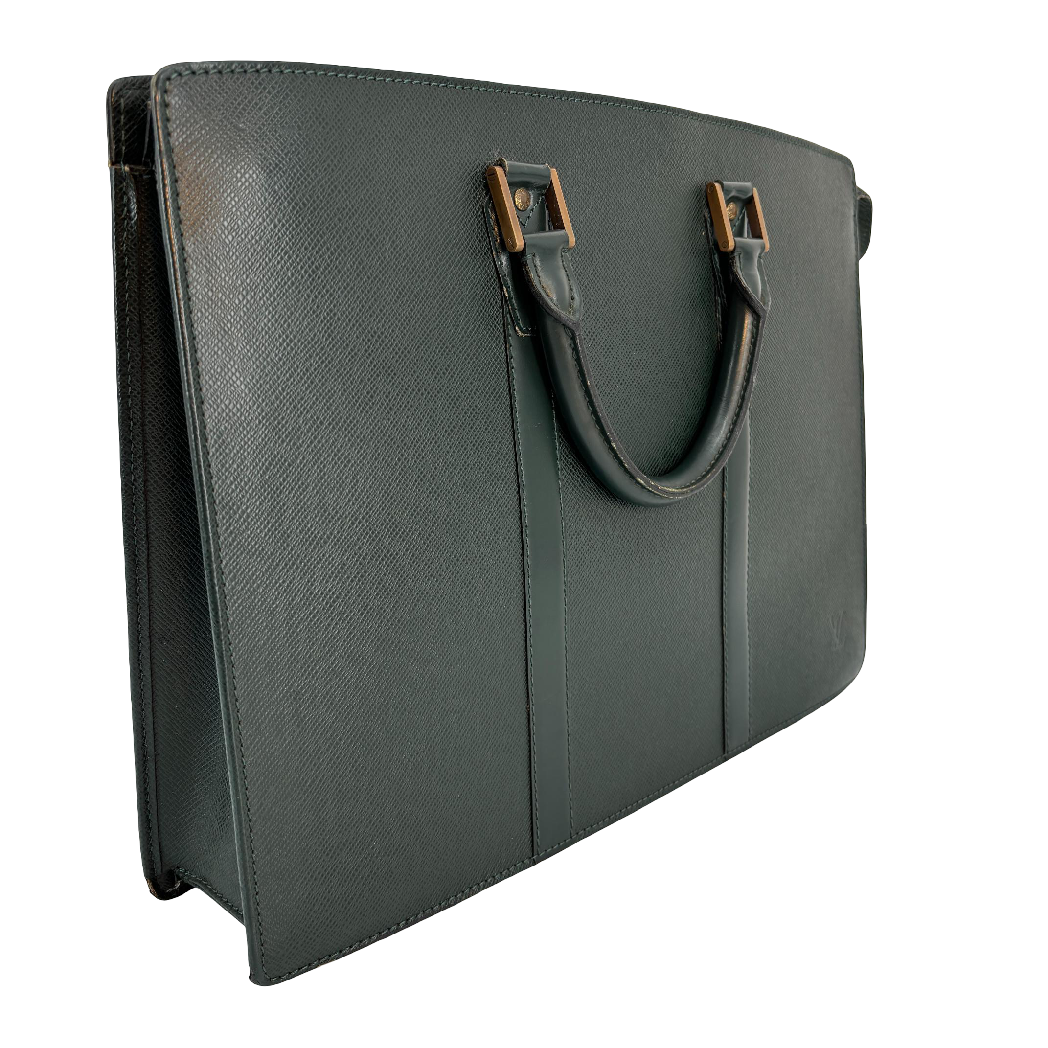 Louis Vuitton Porte Documents Rozan Epicea Green Taiga Leather