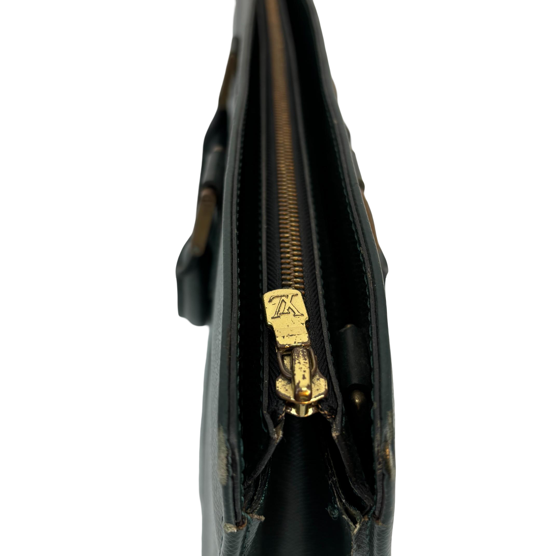 Louis Vuitton Porte Documents Rozan Epicea Green Taiga Leather