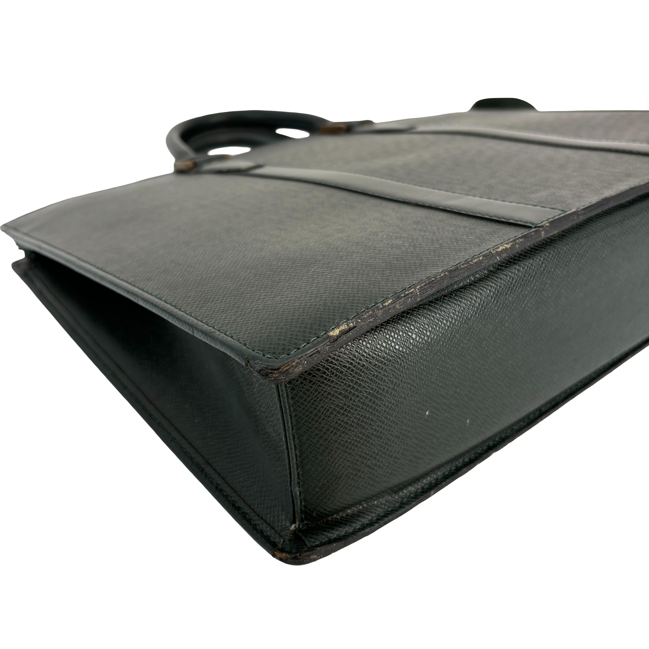 Louis Vuitton Porte Documents Rozan Epicea Green Taiga Leather