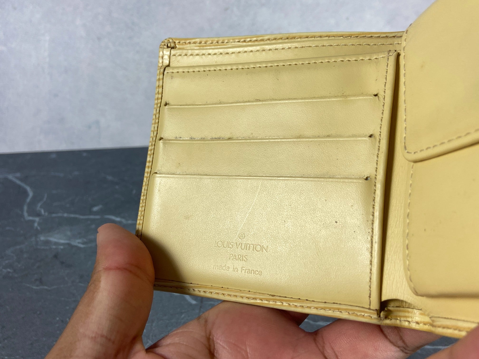 Louis Vuitton Marco Wallet Beige Epi Leather