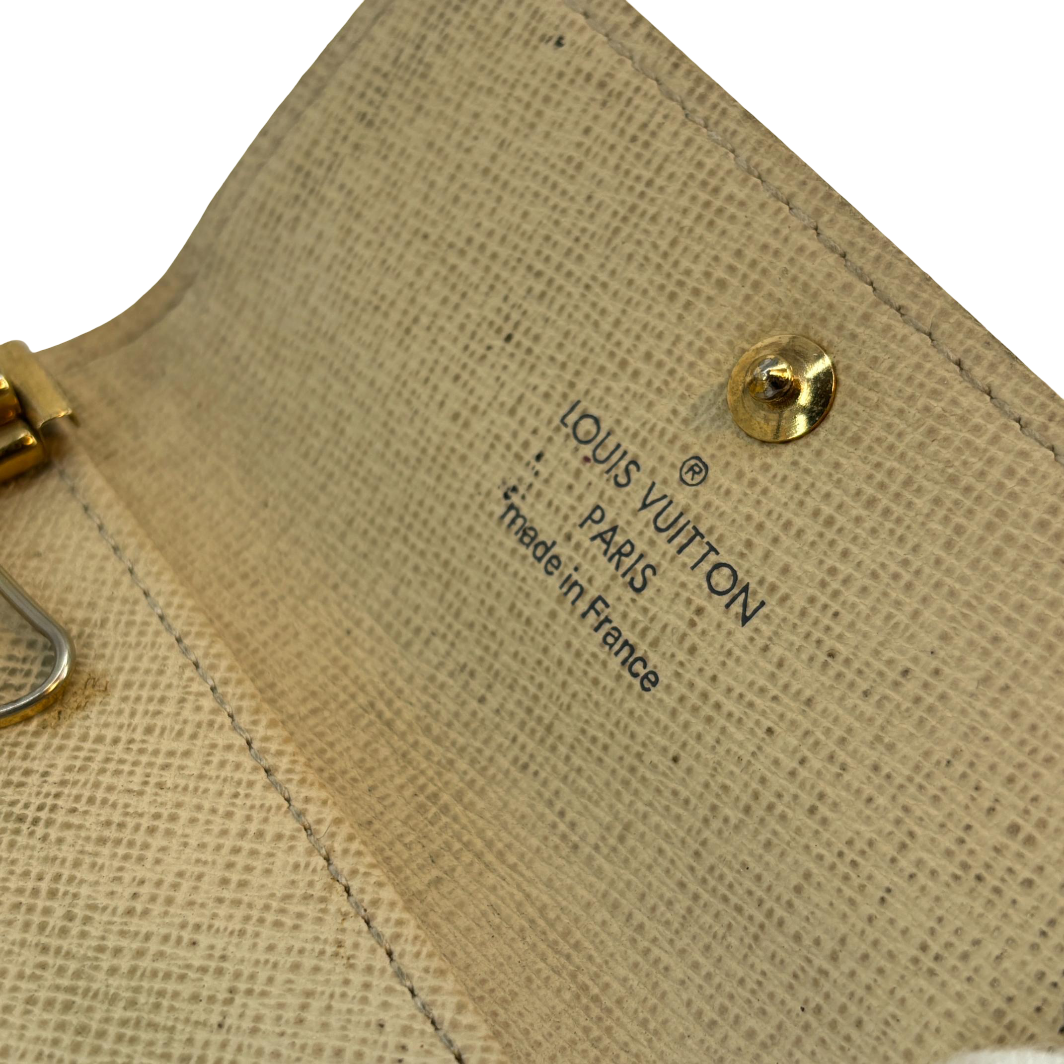 Louis Vuitton 4 Key Holder Damier Azur Canvas