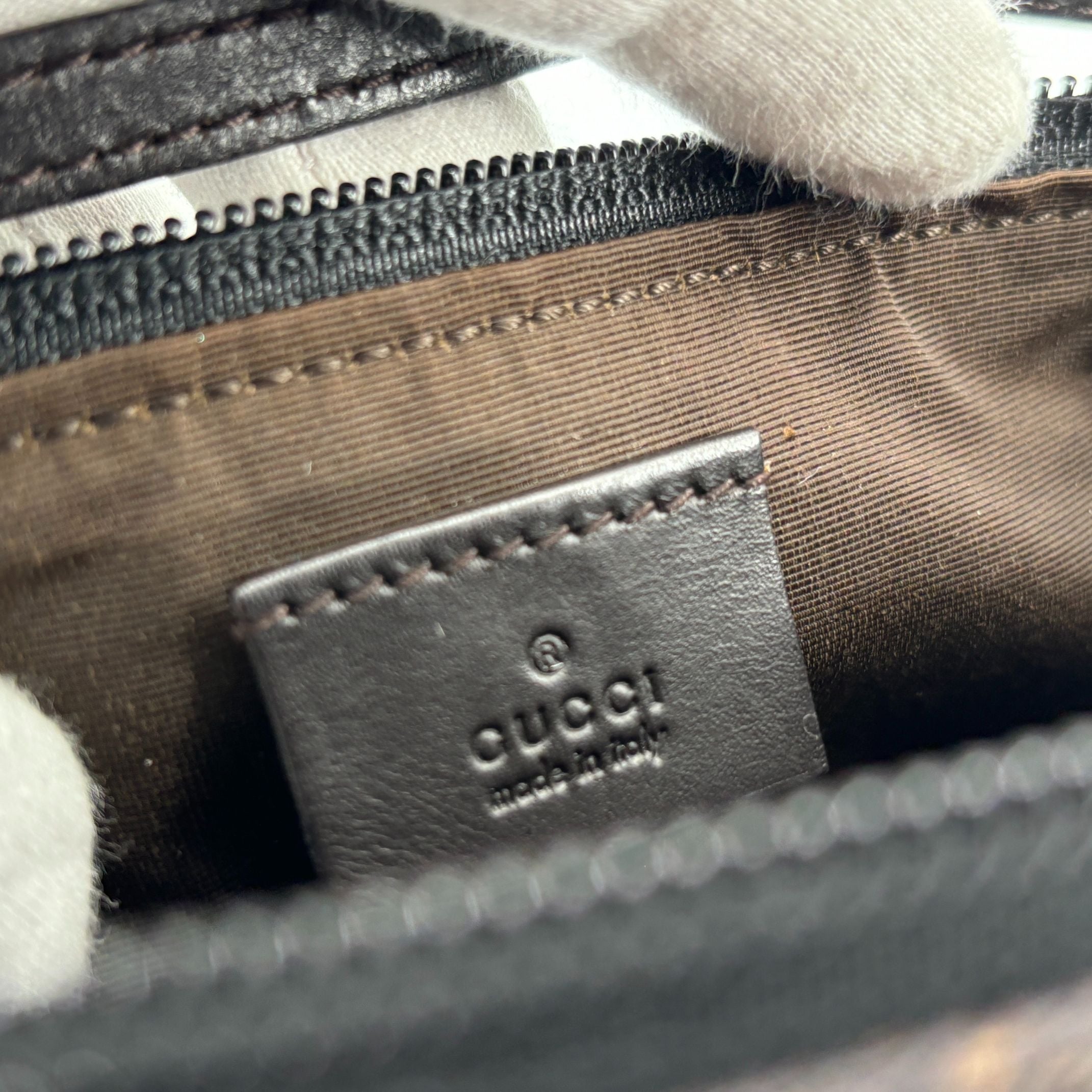 Gucci Banana Boat Accessory Pouch Brown GG Monogram