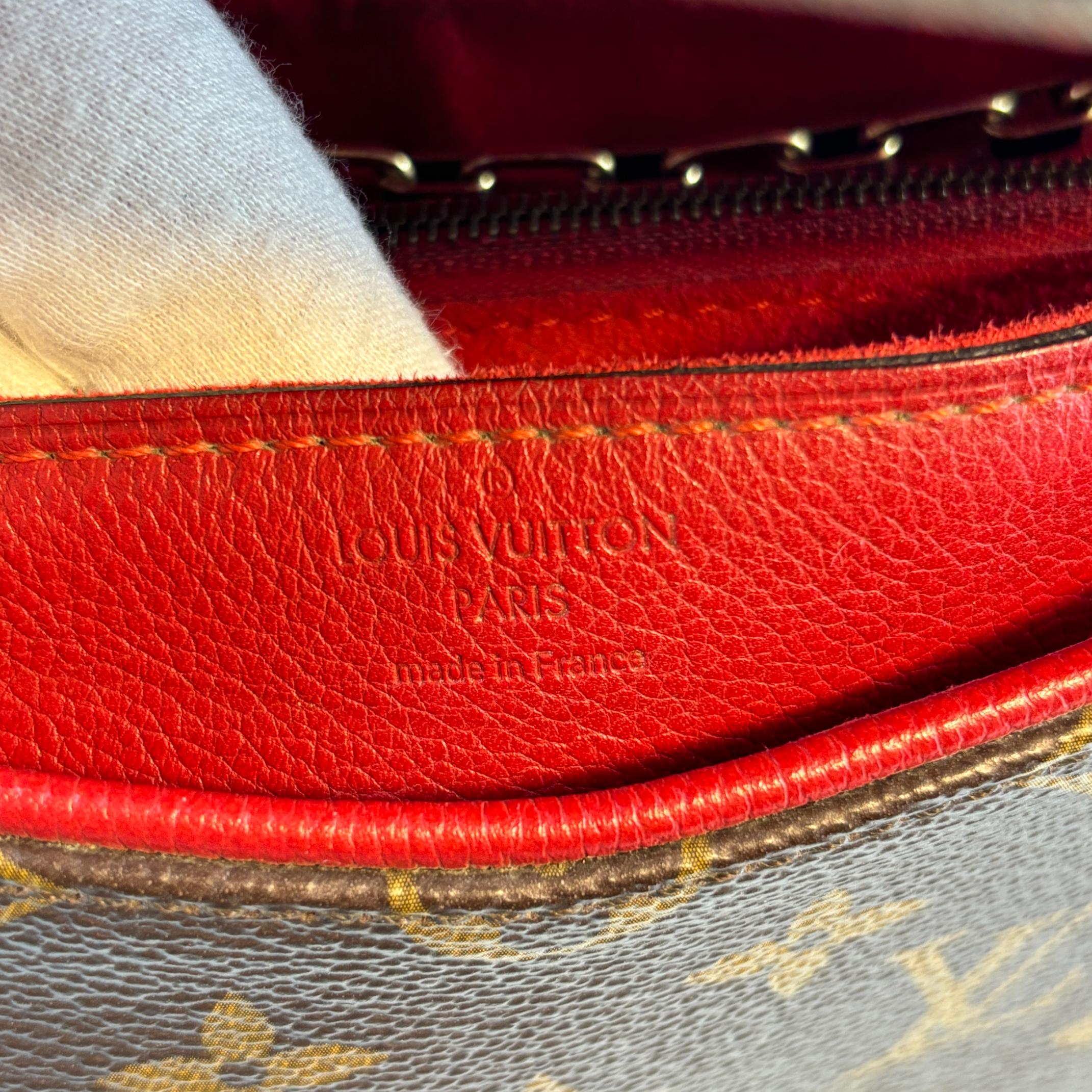 Louis Vuitton Pallas Chain Bag Monogram Canvas Red