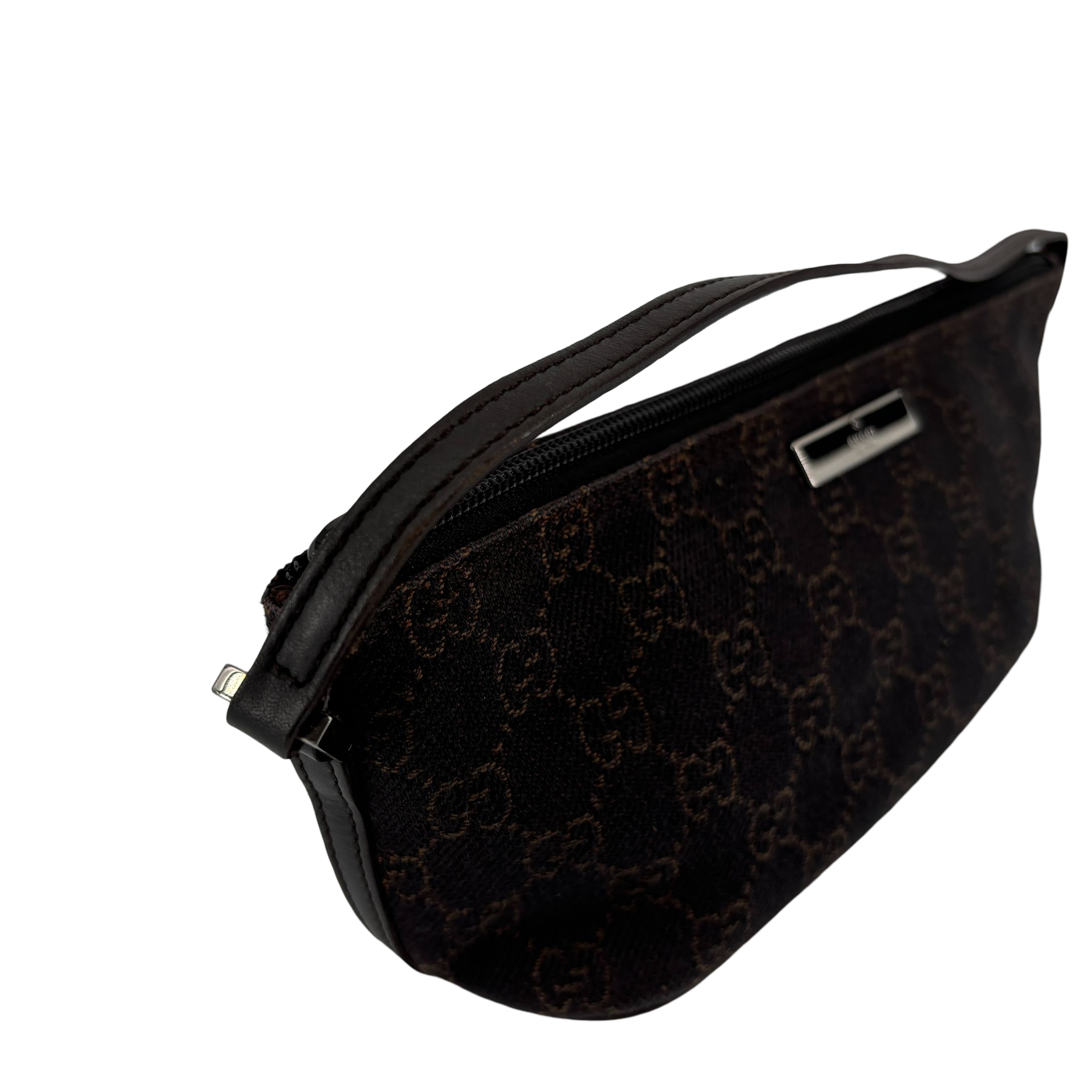 Gucci Banana Boat Accessory Pouch Brown GG Monogram