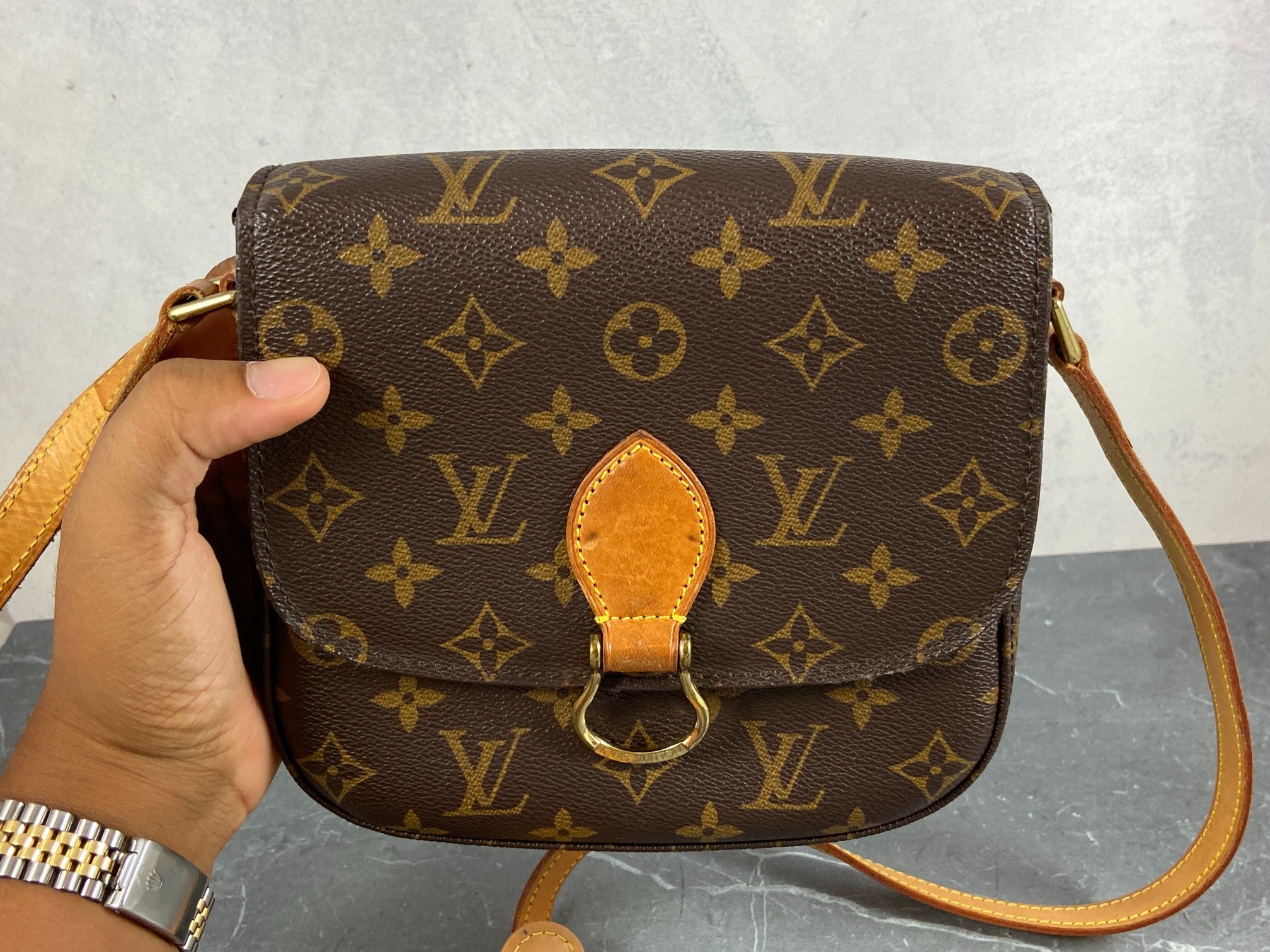 Louis Vuitton Saint Cloud PM Shoulder Bag Monogram Canvas