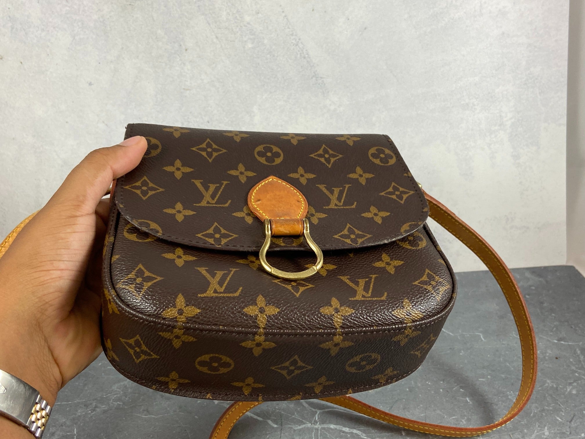 Louis Vuitton Saint Cloud PM Shoulder Bag Monogram Canvas
