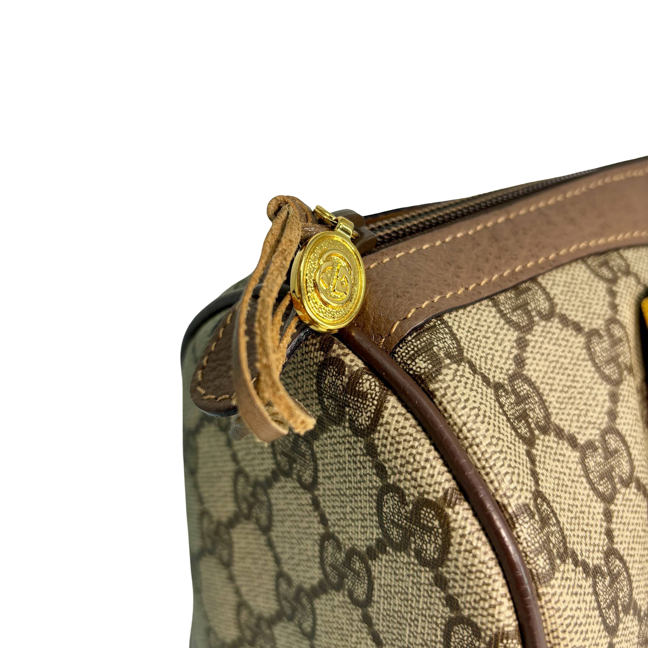 Gucci Sherry Web Handbag Beige GG Supreme Monogram