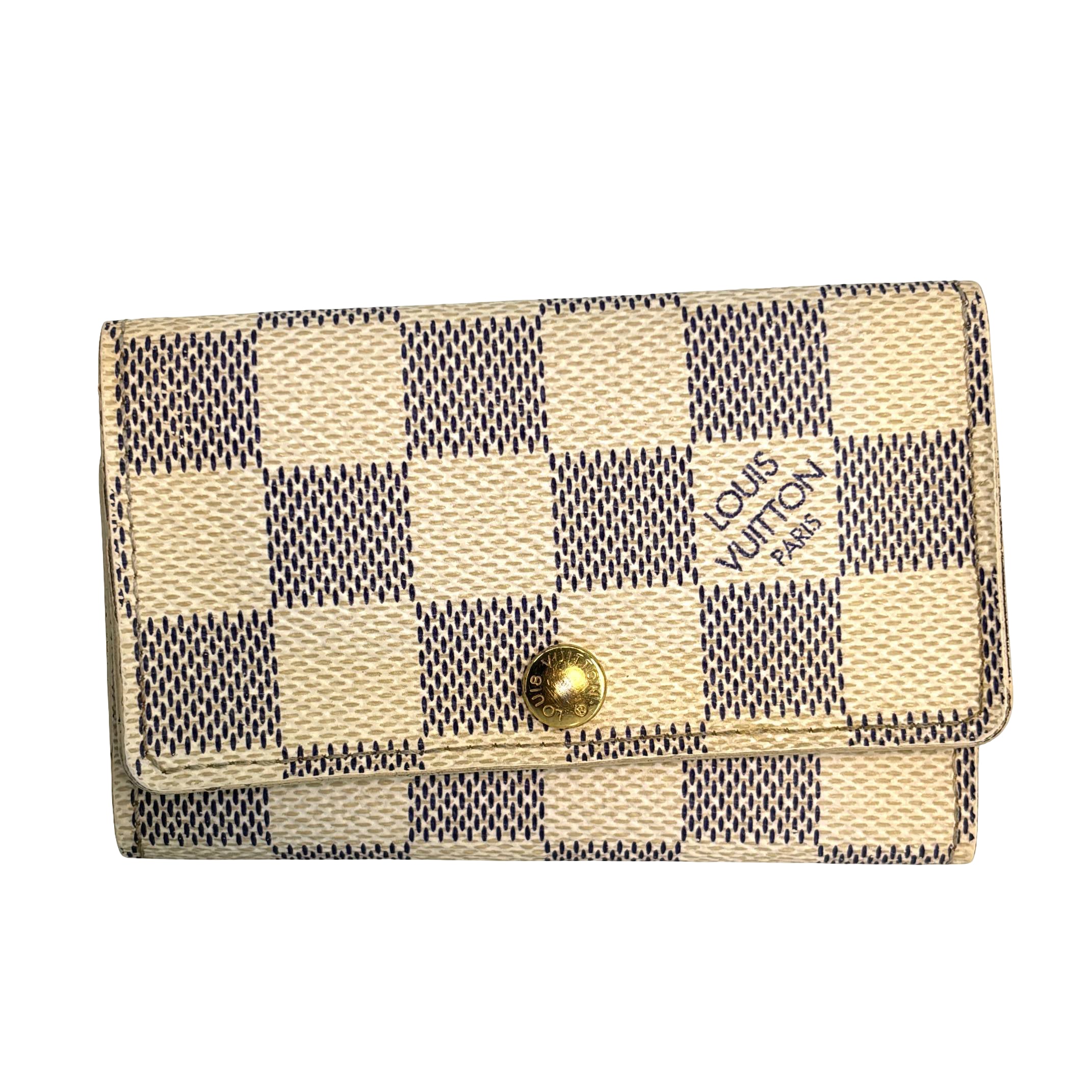 Louis Vuitton 6 Key Holder Damier Azur Canvas