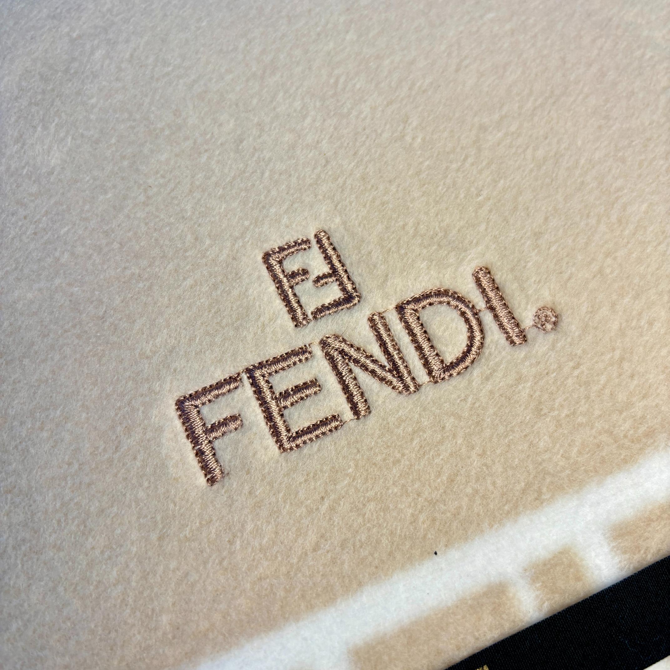 Fendi FF Monogram Blanket Beige